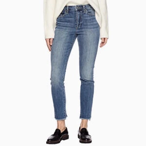 Joe's Jeans Women's Skinny Jeans Icon Ally Raw Hem Midrise Denim Indigo blue